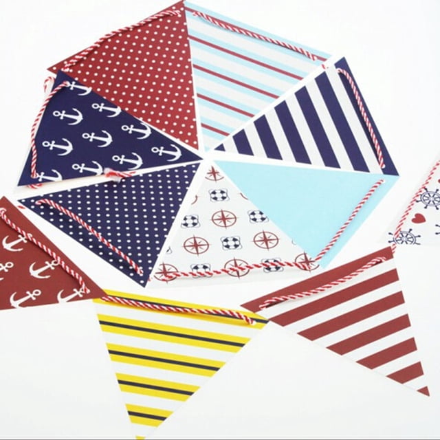 Marine Pennant Banner Garland Boat Anchor Bandera colorida de la bandera para la decoración del partido DIY