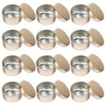 thumbnail image 1 of 12 latas de viaje redondas de metal para velas, recipientes para velas de 50 ml., 1 of 8