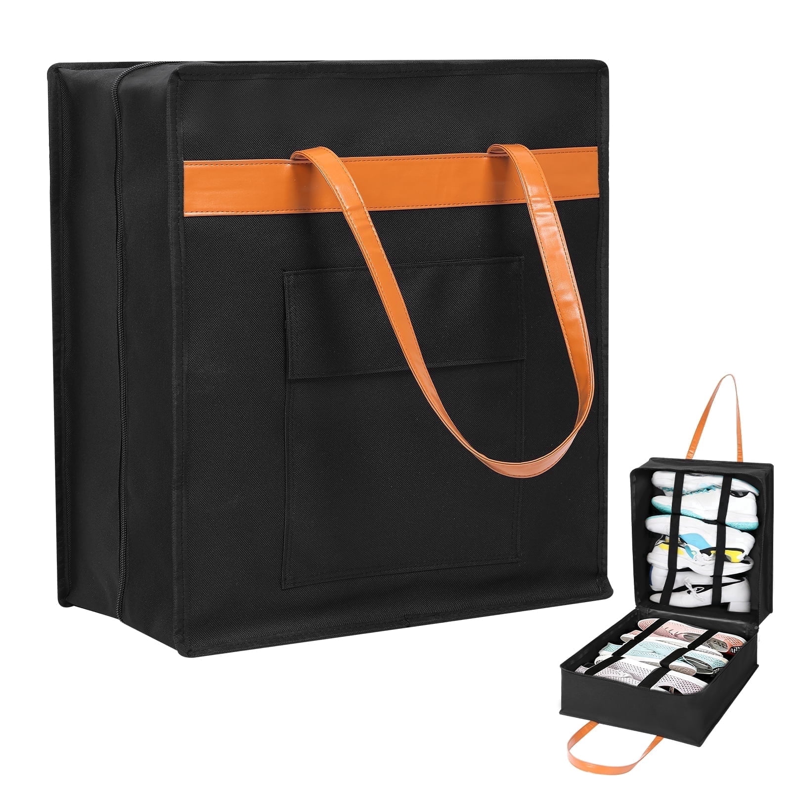 Wekvgz Shoe Bags with Pockets Zipper and Handle Large Capacity Travel Shoe Bag Organizer Waterproof Underwear Travel Bags for Luggage