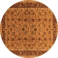 thumbnail image 1 of Ahgly Company Indoor Round Oriental Orange Traditional Area Rugs, 6' Round, 1 of 4