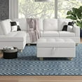 Ainehome Furniture Leather Sectional Couches for Living Room, White