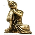 thumbnail image 3 of athizay Brass Buddha Idols 8.5 cm Resting on Knee for Living Room | Gifting | Meditation in Antique gold Finish Lord Buddha Statues for Home and Office, 3 of 5