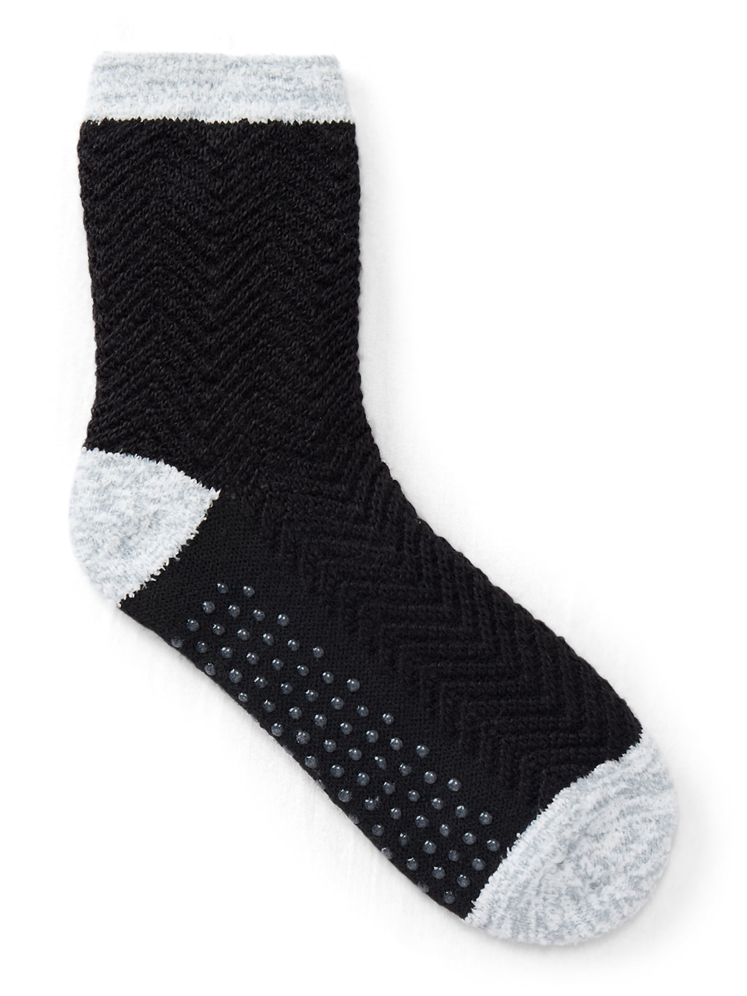 Joyspun Women's Double Layer Crew Lounge Socks, 3-Pack, Fits Shoe Sizes 4-10