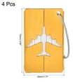 thumbnail image 2 of Uxcell 7.5x4.5cm Aluminium Luggage Tag Identifier Card Holder for Travel Gold Tone 4Pack, 2 of 6