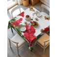 thumbnail image 6 of Red Spring Floral Table Cloth, Waterproof Tablecloth for Square Tables, Butterfly Farmhouse Reusable Washable Fabric Table Cover for Restaurant Kitchen Dining Tables 54"x54" Watercolor Flowers, 6 of 9
