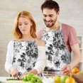 thumbnail image 3 of Pioneer Flower Floral Print Pattern Apron-Garden Aprons for Women with Pockets-Cotton Linen Waterproof Kitchen Cooking Gardening Aprons Adjustable for Kitchen,Cooking,BBQ and Salon 33x27 Inch, 3 of 7