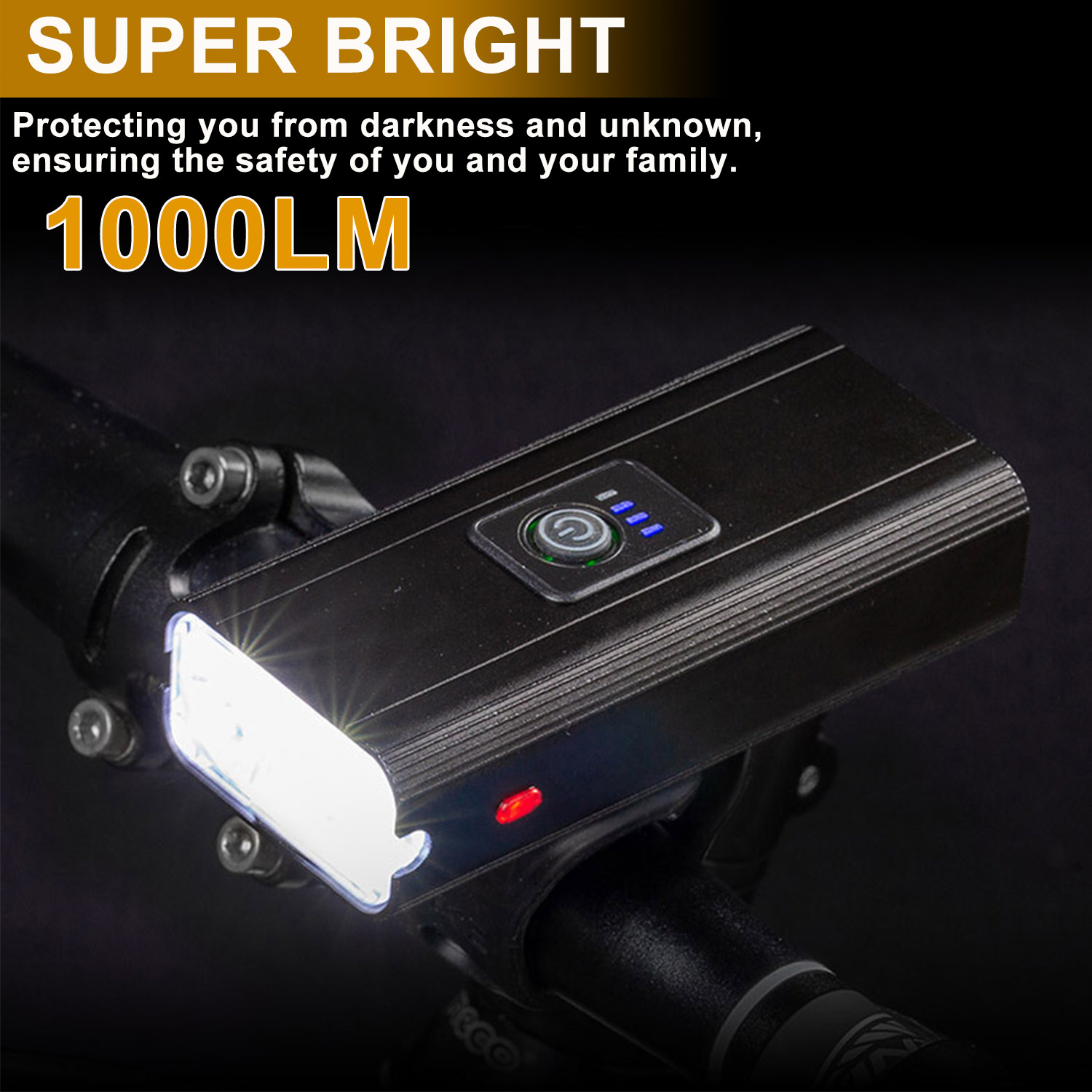 Camkey 1000 Lumen USB Rechargeable Bike Light Set photo 6