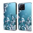thumbnail image 1 of For Xiaomi 13T Pro Crystal 3D Shockproof Protective Leather Phone Case(Plum,iPhone 14 Pro Max, 1 of 7
