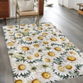 thumbnail image 3 of Farmhouse Daisy 3'x5' Washable Rug, Spring Vintage Country Flower Plant Non-Slip Area Rugs for Entryway Kitchen Classroom, StainResistant Dorm Throw Carpet, Low Pile Soft Indoor Floor Mat, 3 of 9