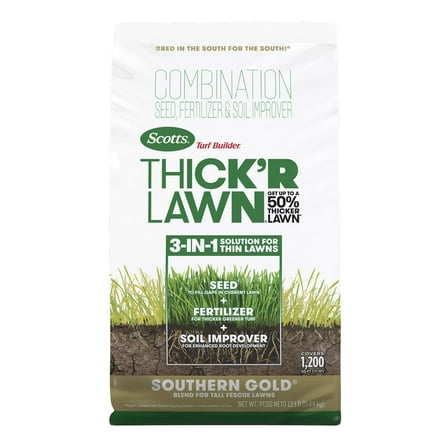 Scotts Turf Builder Thick'R Lawn Southern Gold Blend for Tall Fescue Lawns, 12 lbs.