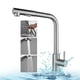 thumbnail image 2 of Grifos de cocina extraíbles giratorios de 360 ° con 2 modos de rociado Grifos de lavabo de baño Roci Tomshoo Silver, 2 of 7