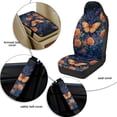 thumbnail image 6 of Xoenoiee Butterfly Rose Flower Print PU Leather Car Accessories Set, Anti-Slip Auto Seat Covers for Front Seats, Waterproof Safety Shoulder Pad, Comfy Car Armrest Cover, 6 of 7