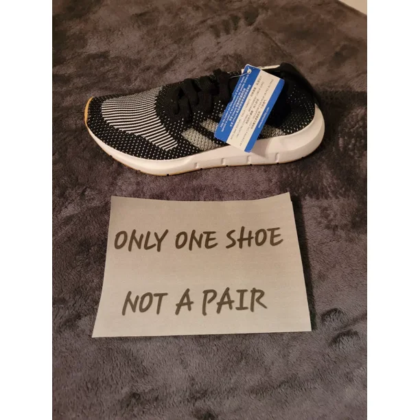 Adi-das Original Men's Swift Run PK Shoes Amputees Black/Grey/White CQ2891 Size 6
