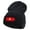 Black, variant on Star Vietnam Veteran Embroidered 12 Inch Long Knitted Beanie - Heather Grey OSFM