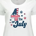 thumbnail image 4 of Inktastic 4th of July with Striped Stars Women's Plus Size T-Shirt, 4 of 5