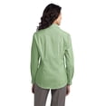 thumbnail image 2 of Port Authority Ladies Fine Stripe Stretch Poplin Shirt-S (Wintergreen/ White), 2 of 2