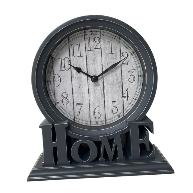 Tnarru Desk Clock Decorative European ,Non Ticking,Silent,Classic Retro Table Clock for Room Decor Desktop Indoor Kitchen Table Edge