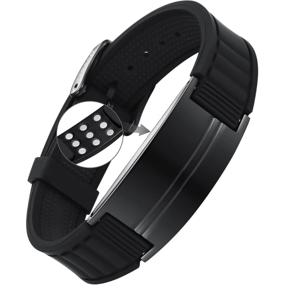 Ultra Strength Magnetic Bracelets for Men Women, Silicone Sports Wristband for Balance & Energy with Powerful Magnets, Waterproof & Adjustable Health Bracelet