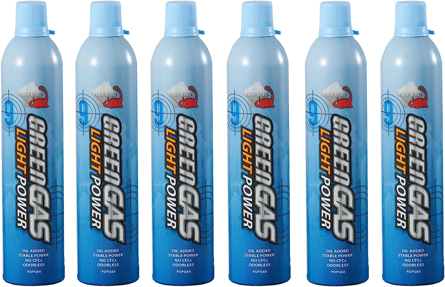 Lancer Tactical Pack of 6 G1000 Green Gas Fuel Cans with New Formula