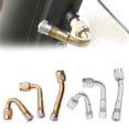 thumbnail image 2 of Visland 3 Pcs Brass Tire Valve Extension Set 3 Angles (45/90/135 Degrees) Inflatable Nozzle Adapter for Car Motorcycle Bike Scooter Easy Install Tire Valve Stem Extenders, 2 of 8
