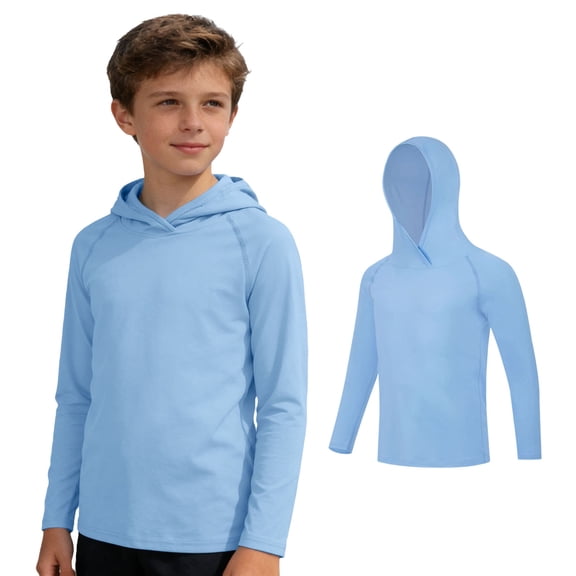 Boy Hoodies Long Sleeve Boy Rash Guard Shirts Boys Quick Dry Beach Shirt Swim Shirt Bathing Suit Boys 11-12 Years