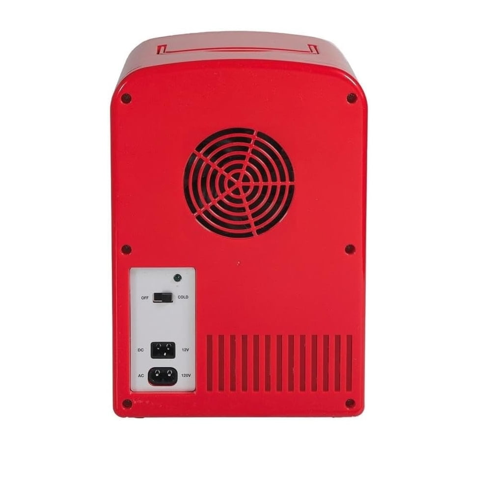 Pre-Owned Frigidaire 6 Can or 4L Mini Retro Personal Fridge Cooler Red EFMIS229-RED