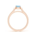 thumbnail image 2 of ANGARA Natural Classic Cushion Aquamarine Ring with Diamond Halo in 14K Rose Gold for Women (Size-5mm) | March Birthstone, Birthday, Anniversary, Jewelry Gift for Women | Natural Aquamarine Ring, 2 of 8