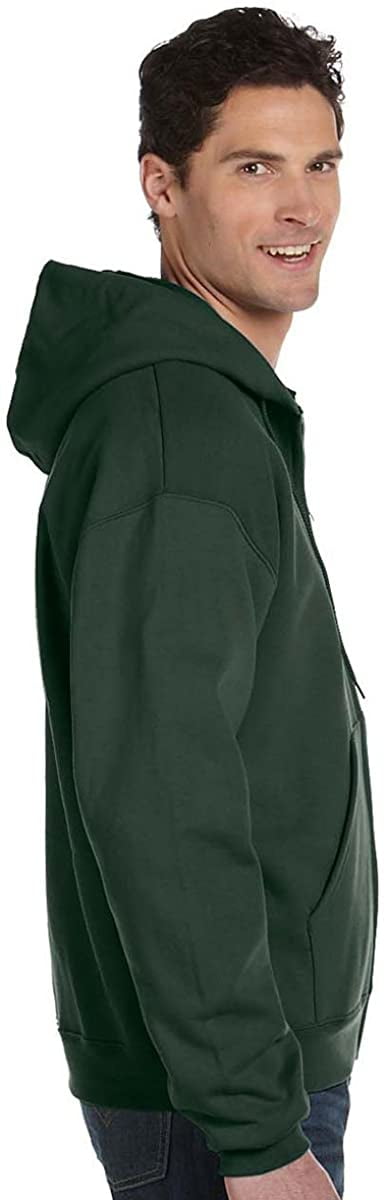 Champion Adult 50/50 Full-Zip Hooded Sweatshirt, Light Steel, Small