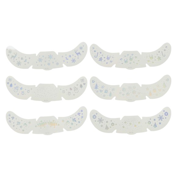 Unique Bargains 6 Pcs Christmas Style F Temporary Face Tattoo Colorful Water Film Paper PET Film
