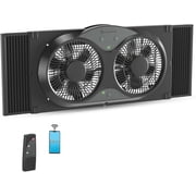 Comfort Zone 9" Smart Reversible Twin Window Fan with WiFi & Remote Control
