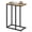 Grey, variant on Gymax C-shaped End Table w/Adjustable Foot Pads Small Snack Table for Living Room Rustic Brown