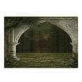 thumbnail image 1 of Gothic Cutting Board, Old Retro Arch in the Garden Renaissance Meadow Forest Dark Scary Design Image, Decorative Tempered Glass Cutting and Serving Board, Small Size, Green Beige, by Ambesonne, 1 of 1