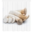 thumbnail image 2 of Ambesonne Agriculture Shower Curtain, King Oyster Mushrooms, 69"Wx75"L, Warm Taupe Champagne Grey, 2 of 4