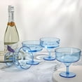 thumbnail image 6 of Highcool Set of 4 Blue Martini Glasses - Colored Plastic Shatterproof Cocktail Glasses for Birthday, Party & Wedding Decor, 6 of 6