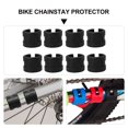 thumbnail image 3 of WRISTBIQUE 8Pcs Rubber Bike Chainstay Protector Black Rear Fork Chain Ring Anti-Collision, 3 of 8