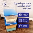thumbnail image 5 of 2-Pack Secure Latch, Clear Plastic Storage Organizer Bins, 64 Quart, Blue Lid - Stackable Container Boxes for Bedroom, Bathroom, Garage, and Office Organization, 5 of 21