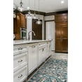 thumbnail image 2 of Arsene Abstract Ikat Print Rug, Crystal Teal/Taupe, 2ft - 7in x 8ft, Runner, 2 of 7