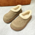 thumbnail image 2 of Wdhugt Sabots Doublés en Molleton pour Intérieur et Extérieur avec Talon Fermé, Bout Rond, Semelle Plateforme Épaisse, Chaussures d'Intérieur Chaudes, Taille Us 5, 2 of 6