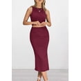 thumbnail image 3 of Conjunto de Verano para Mujer de 2 Piezas PRETTYGARDEN Rojo Vino XL, 3 of 8
