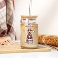 thumbnail image 3 of Happy 4th of July Patriotic Weimaraner Marching Band Uniform Balloons Fireworks 16oz Glass Cup Mug Weim Gray Ghost Dog Lover Glass Can with Bamboo Lid and Straw - 13009, 3 of 5