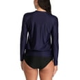 thumbnail image 5 of Women's Side Drawstring Rashguard Long Sleeve Swimsuit Upf 50+, 5 of 5