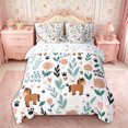 thumbnail image 3 of Manfei Cartoon Horse King Bedding 7pcs,Spring Garden King Bed in a Bag,Reversible, 3 of 6