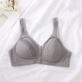 thumbnail image 4 of Lilgiuy Casual Charming Front Button Shaping Cup Shoulder Strap Underwire Bra Plus Size Bra Underwear Set for Honeymoon Trip, 4 of 5