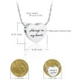 thumbnail image 2 of Customized Cremation Jewelry for Ashes - Heart Pendant Memorial Urn Necklace Ashes Holder Stainless Steel Personalized Customization Keepsake Gift, 2 of 7