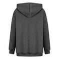 thumbnail image 5 of CAUYDY Cute Ghost Graphic Hoodies for Women Halloween Funny Spooky Hooded Sweatshirt Vintage Pullover Casual Tops(Dark Gray,S), 5 of 6
