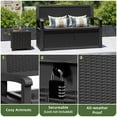 thumbnail image 6 of Uforic 70 Gallon Outdoor Resin Deck Bench, Waterproof & Lockable Storage Box  Bench with Armrests for Garden Patio, Black, 6 of 9