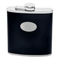 thumbnail image 1 of Eclipse II Black Leatherette Stainless Steel 18oz Hip Flask, 1 of 1