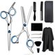 thumbnail image 1 of Juego profesional de tijeras de peluquería doradas con tijeras de entresacar y peine para uso en salones de belleza y en casa., 1 of 5