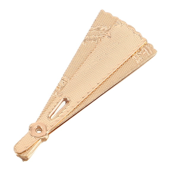 LULULION Dollhouse Miniatures Vintage Style Golden Alloy Folding Mini Fan 1Pcs