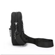 Unisex Black Nylon Messenger Bag